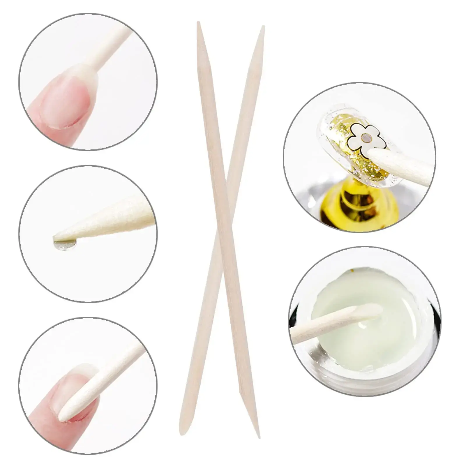 5-100pcs Mini Nail Files Disposable Wood Sticks Manicure Tools Portable Cleaning Kit for Nail Art Care DIY Home Use