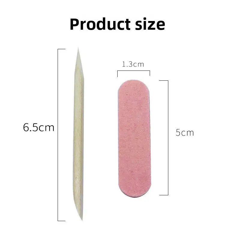 5-100pcs Mini Nail Files Disposable Wood Sticks Manicure Tools Portable Cleaning Kit for Nail Art Care DIY Home Use