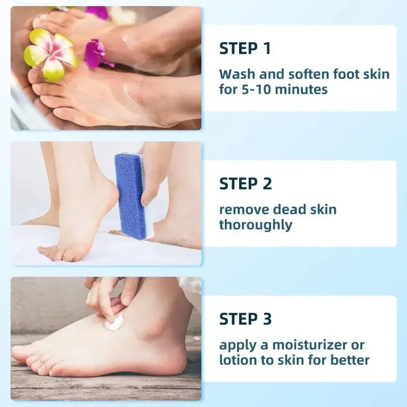 1/5PCS Natural Pumice Stone Foot File Callus Dead Skin Remover Gentle Exfoliating Heel Scrubber Smooth Feet Pedicure Tool