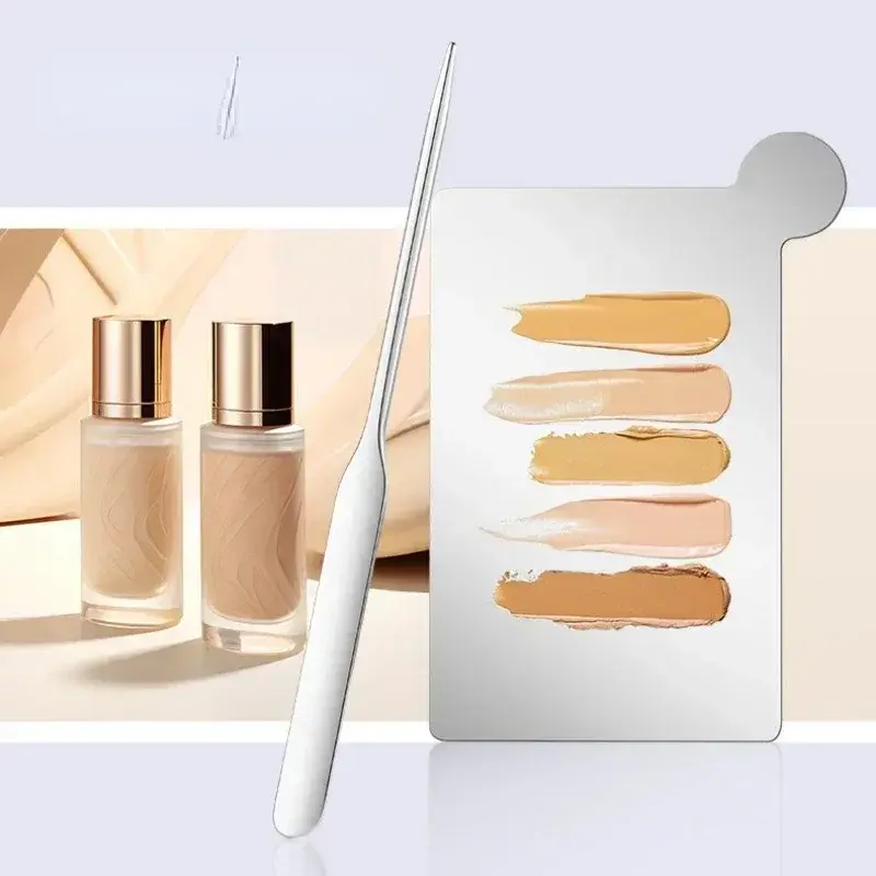 1Pcs Stainless Steel Dual Heads Makeup Toner Spatula Mixing Stick Foundation Cream Mixing Tool Cosmetic Make Up Accessories