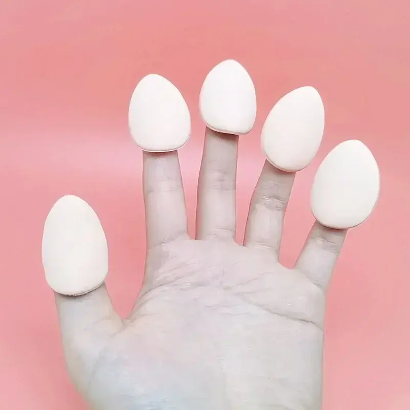 3/10pcs Mini Size Professional Cosmetic Cushion Puff  Concealer Foundation Detail Puff Finger Puff Set Makeup Sponge Beauty Tool