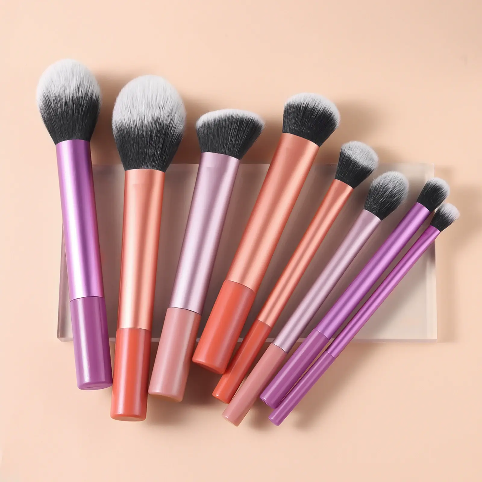 8pcs Mini Makeup Brush Set Powder Eyeshadow Foundation Blush Blender Concealer Beauty Makeup Tools Brush Professional Supplies