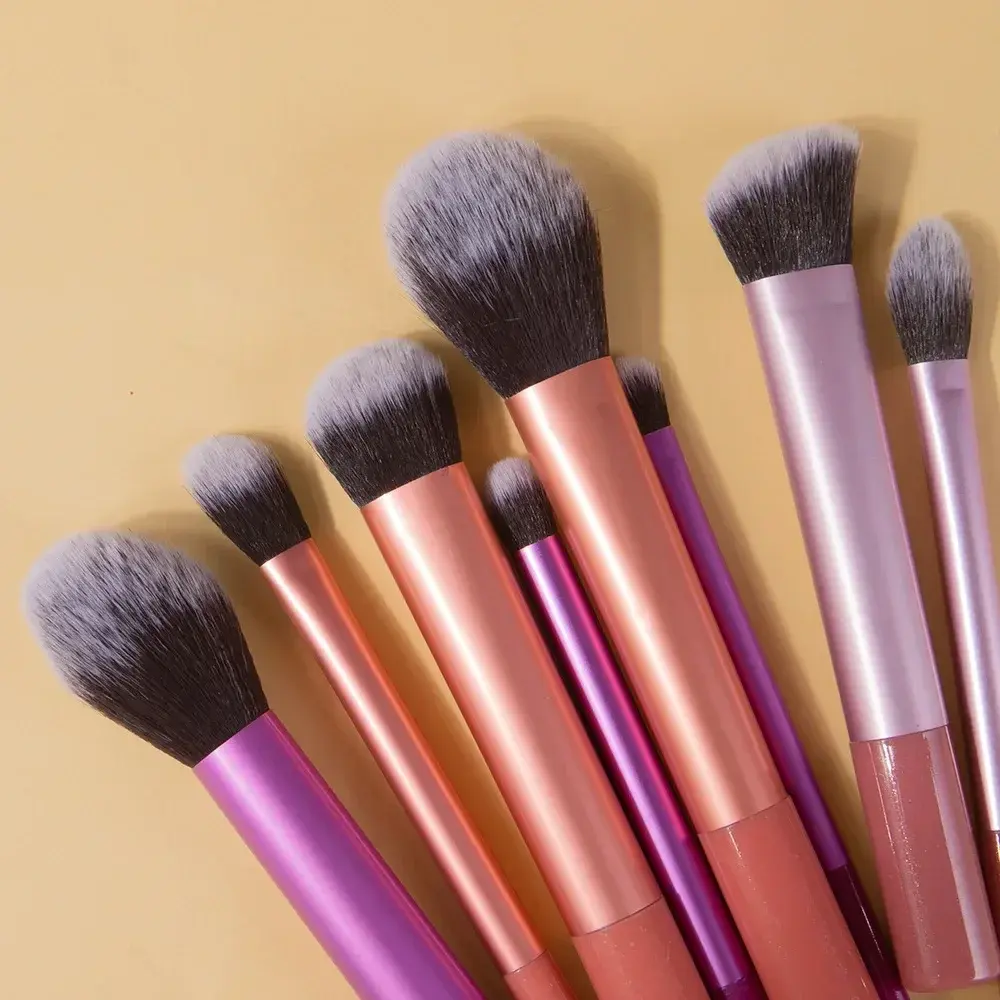 8pcs Mini Makeup Brush Set Powder Eyeshadow Foundation Blush Blender Concealer Beauty Makeup Tools Brush Professional Supplies