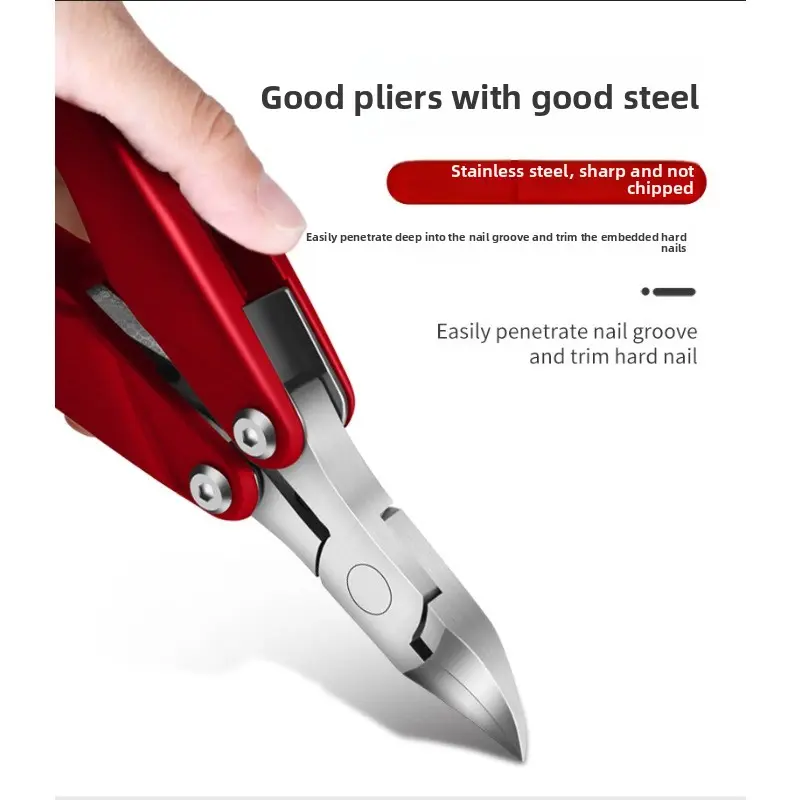 Curved Nail Clippers With Large Opening Three Times Anti-splash Storage Nail Clippers For The Elderly Thick Toenails Heavy Duty