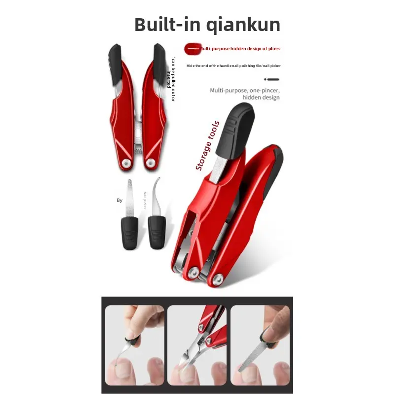 Curved Nail Clippers With Large Opening Three Times Anti-splash Storage Nail Clippers For The Elderly Thick Toenails Heavy Duty