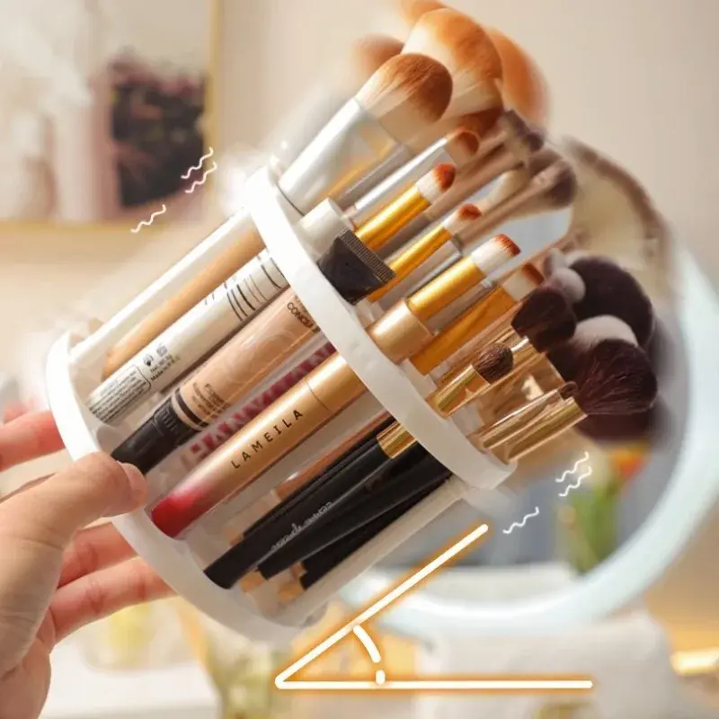 1PC Makeup Brush Holder Large Capacity Air Dry Stand Multifunctional Lightweight Cosmetic Brush Storage Rack Organizer