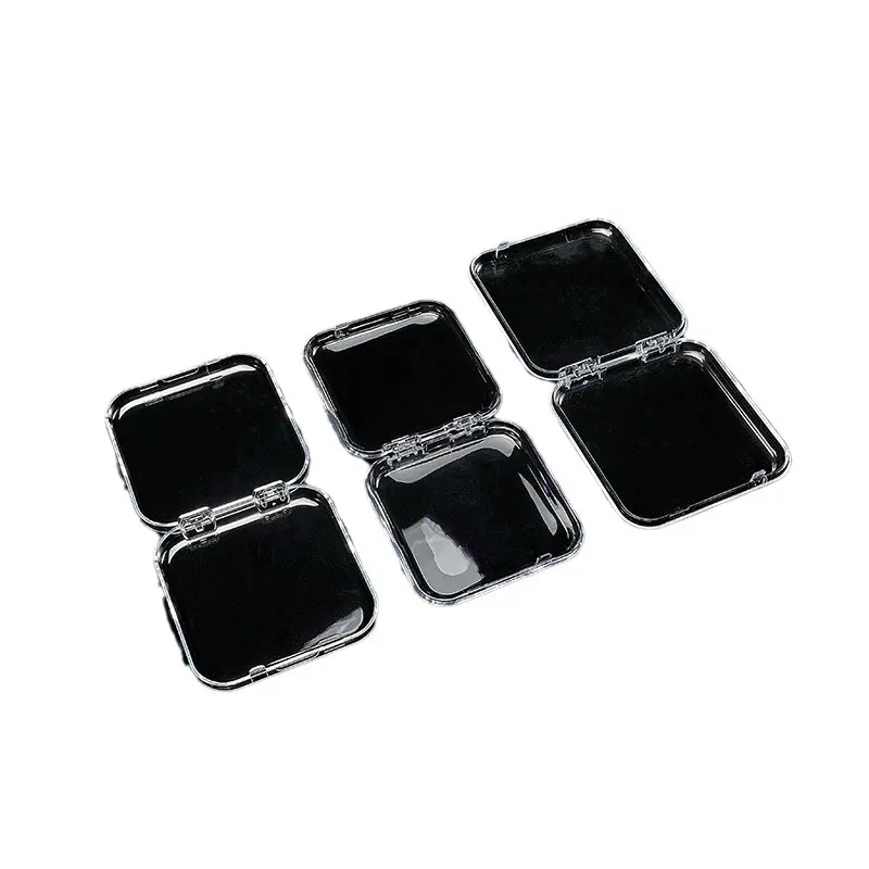 10PCS Acrylic Nail Storage Box Press on False Nails Display Case Jewelry Earrings Rings Organizer for Nail Salon Supplies