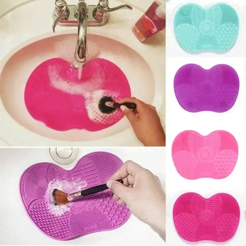 Silicone Makeup Brush Cleaning Pad Mat Brush Washing Tools Cosmetic Eyebrow Brushes Cleaner Tool Scrubber Board Makeup Cleaning