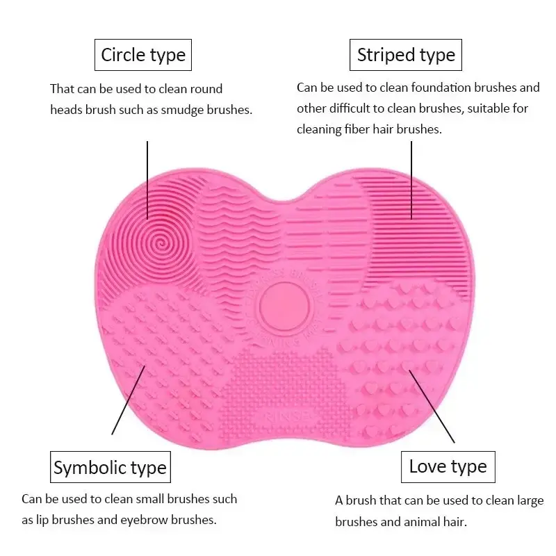 Silicone Makeup Brush Cleaning Pad Mat Brush Washing Tools Cosmetic Eyebrow Brushes Cleaner Tool Scrubber Board Makeup Cleaning