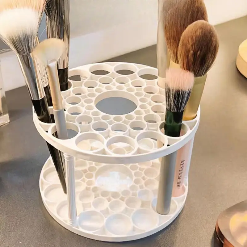 1PC Makeup Brush Holder Large Capacity Air Dry Stand Multifunctional Lightweight Cosmetic Brush Storage Rack Organizer