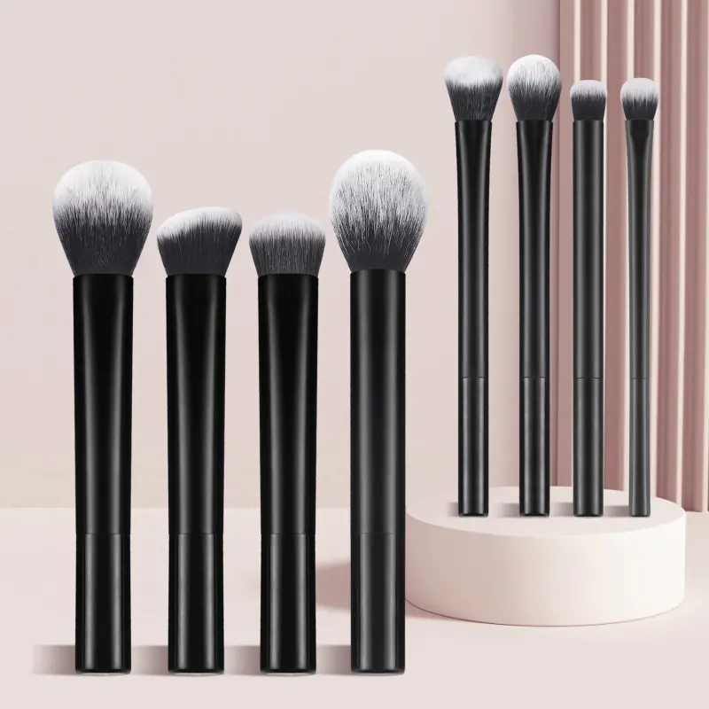 Multifunctional Black Makeup Brush Set With 1pc Beauty Egg,Soft Bristles for All Skin Types, Alcohol-Free Cosmetic Brushes