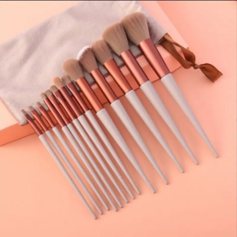 13 PCS Makeup Brushes Set Eye Shadow Foundation Women Cosmetic Brush Eyeshadow Blush Beauty Soft Make Up Tools Bag