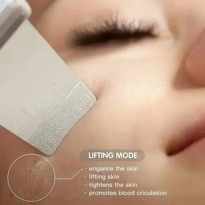 Deep Vibrate Skin Scrubber Facial Cleaner Tool Blackhead Remover & Peeling Massager Non Ultrasonic Spatula for Pore Cleansing