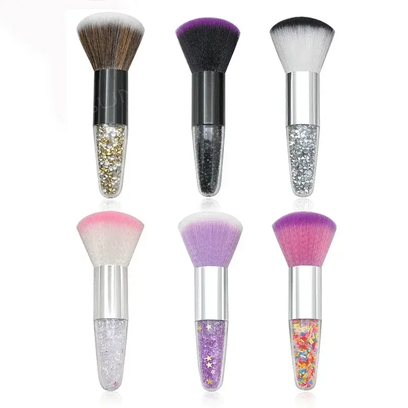 Nail Art Brush Remove Nail Dust Brush Acrylic UV Gel Polish Cleaner Beauty Makeup Brush Manicure Accessories for Salon DIY Nails