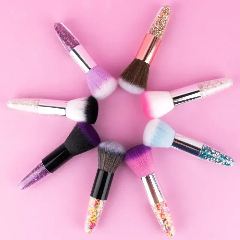 Nail Art Brush Remove Nail Dust Brush Acrylic UV Gel Polish Cleaner Beauty Makeup Brush Manicure Accessories for Salon DIY Nails