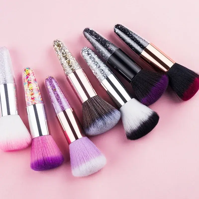 Nail Art Brush Remove Nail Dust Brush Acrylic UV Gel Polish Cleaner Beauty Makeup Brush Manicure Accessories for Salon DIY Nails