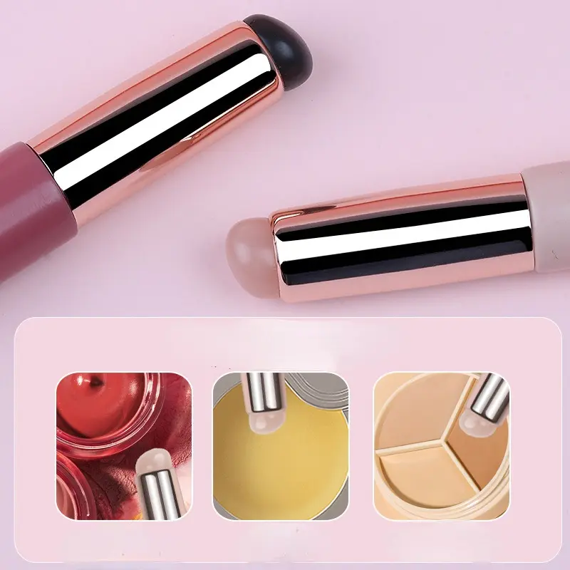 Silicone Lip Brush Angled Concealer Makeup Tool Portable Round Head Soft Lipstick Brush Like Fingertips Q Professional