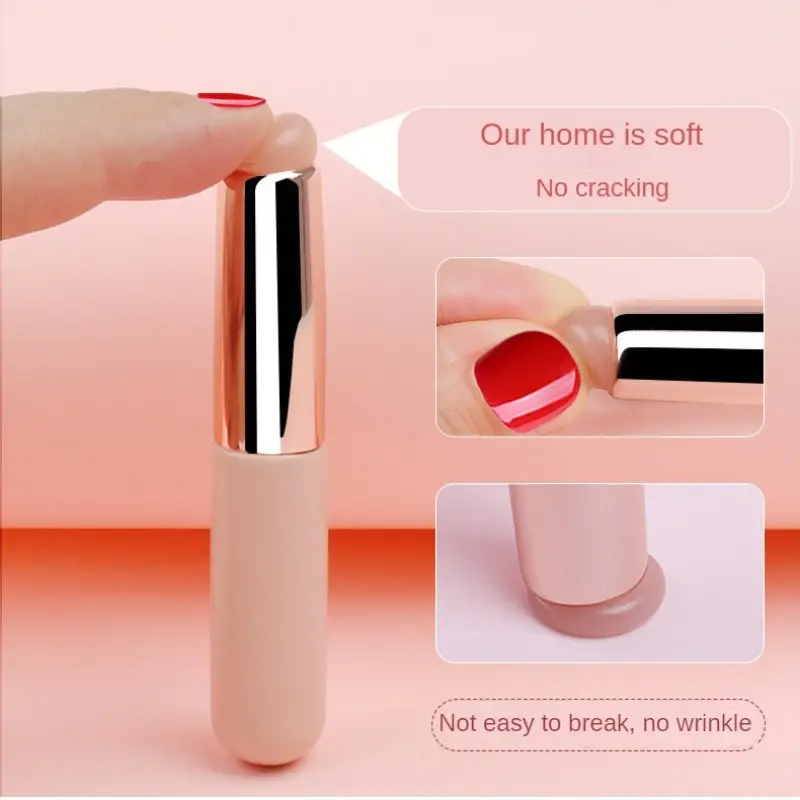 Silicone Lip Brush Angled Concealer Makeup Tool Portable Round Head Soft Lipstick Brush Like Fingertips Q Professional
