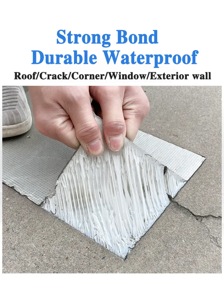 Waterproof Tape High Temperature Resistance Aluminum Foil Thicken Butyl Tape Wall Pool Roof Crack Duct Repair Sealed Self Tape