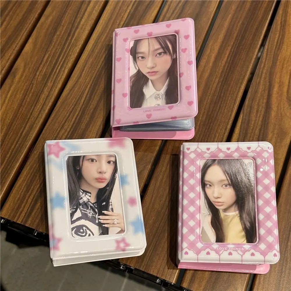 3 inch Mini Kpop Album Cute Name Card Book Card Binder Photo Album with 20 Pockets Small Card Booklet Photo Album
