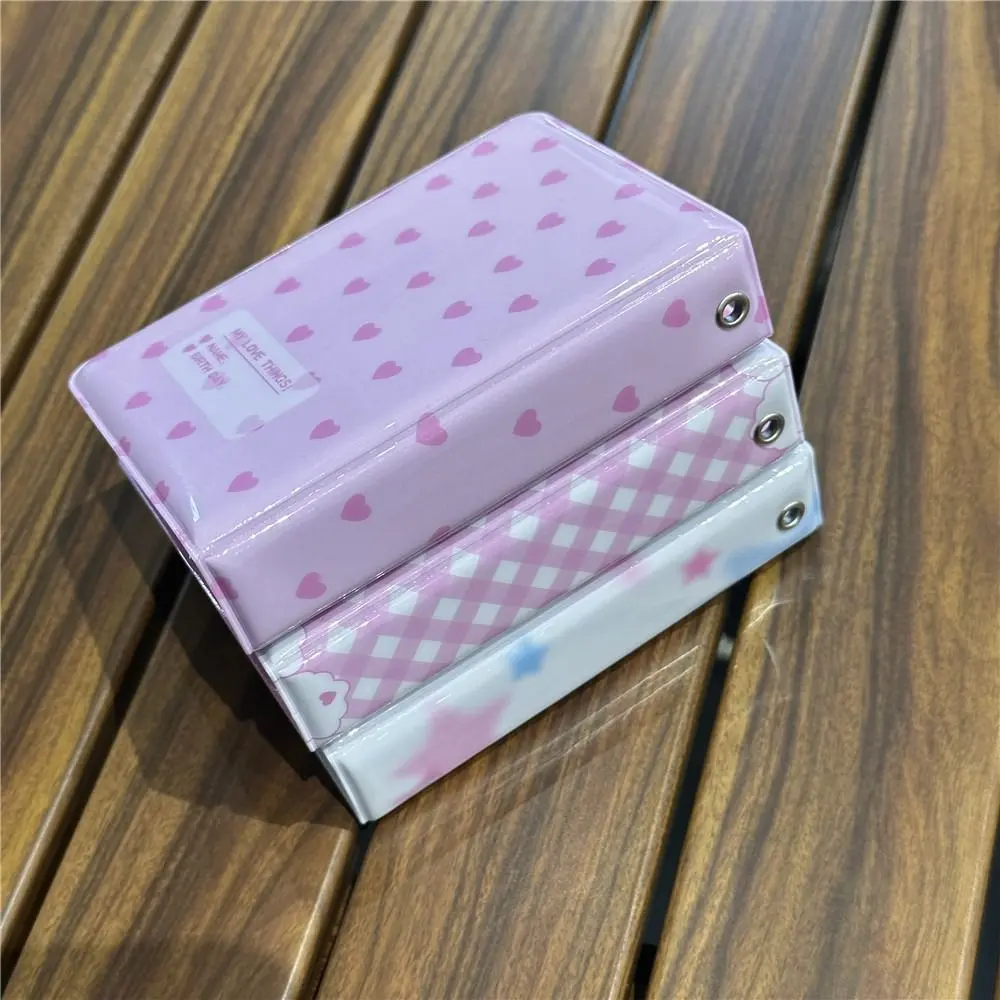 3 inch Mini Kpop Album Cute Name Card Book Card Binder Photo Album with 20 Pockets Small Card Booklet Photo Album