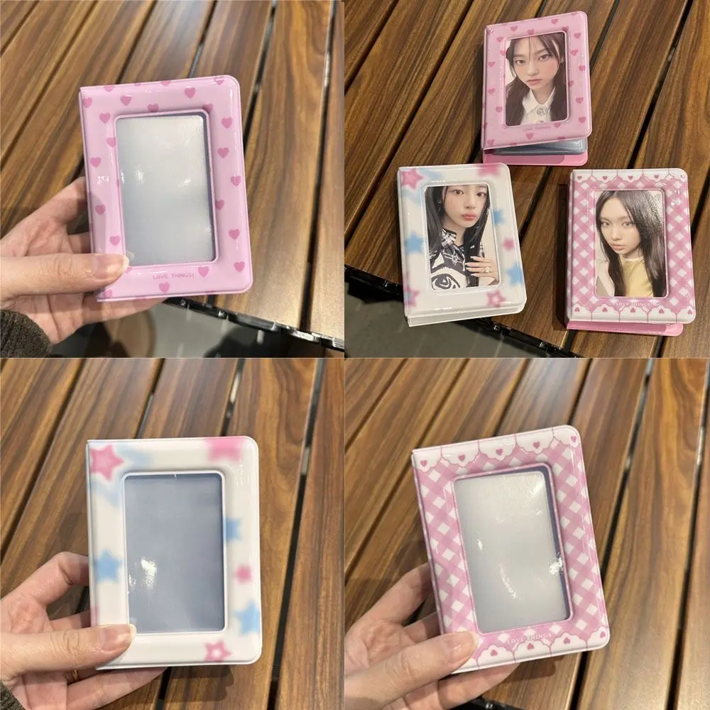 3 inch Mini Kpop Album Cute Name Card Book Card Binder Photo Album with 20 Pockets Small Card Booklet Photo Album