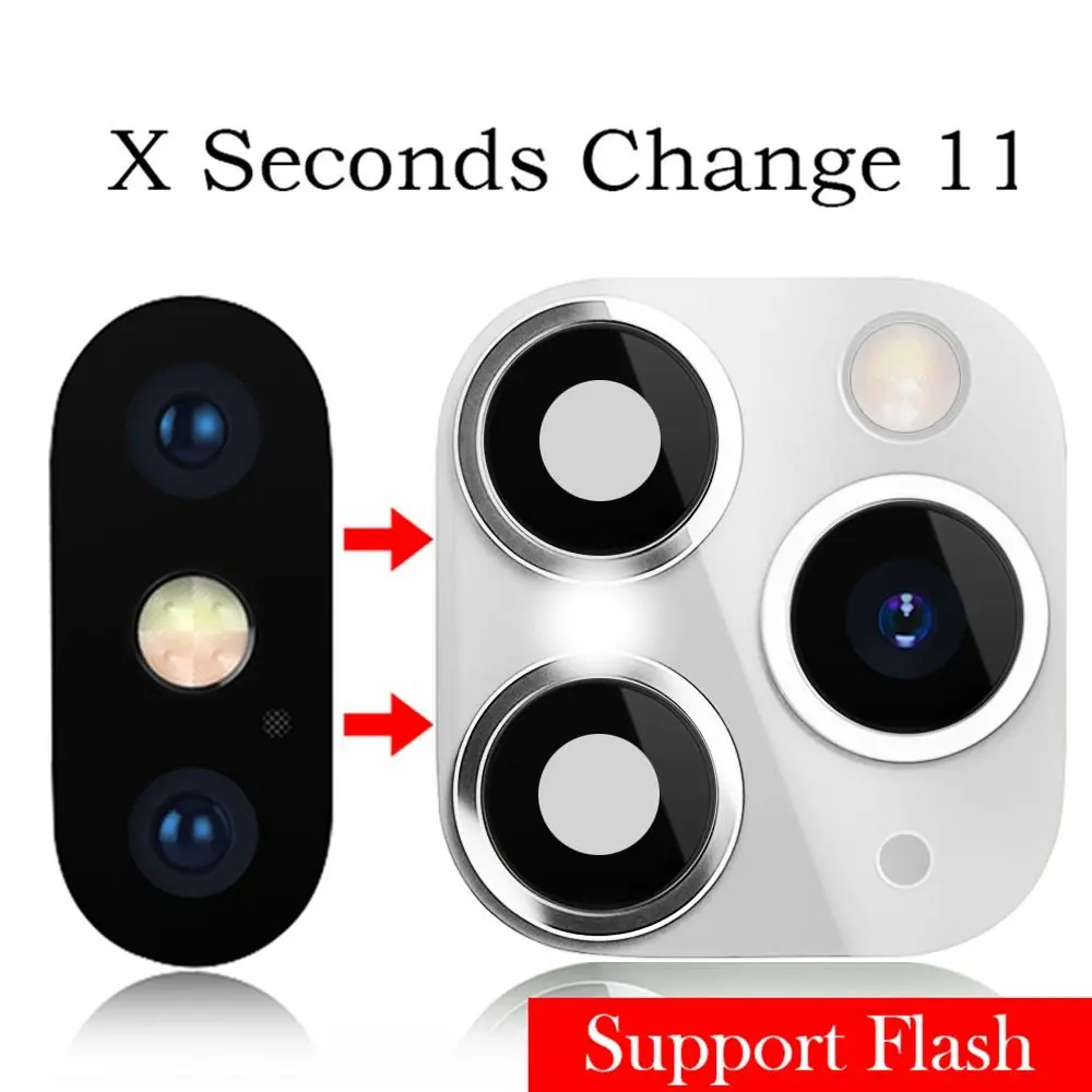 Fake Camera Lens Sticker Cover Screen Protector for iPhone XR X Change to iPhone 11 Pro Max