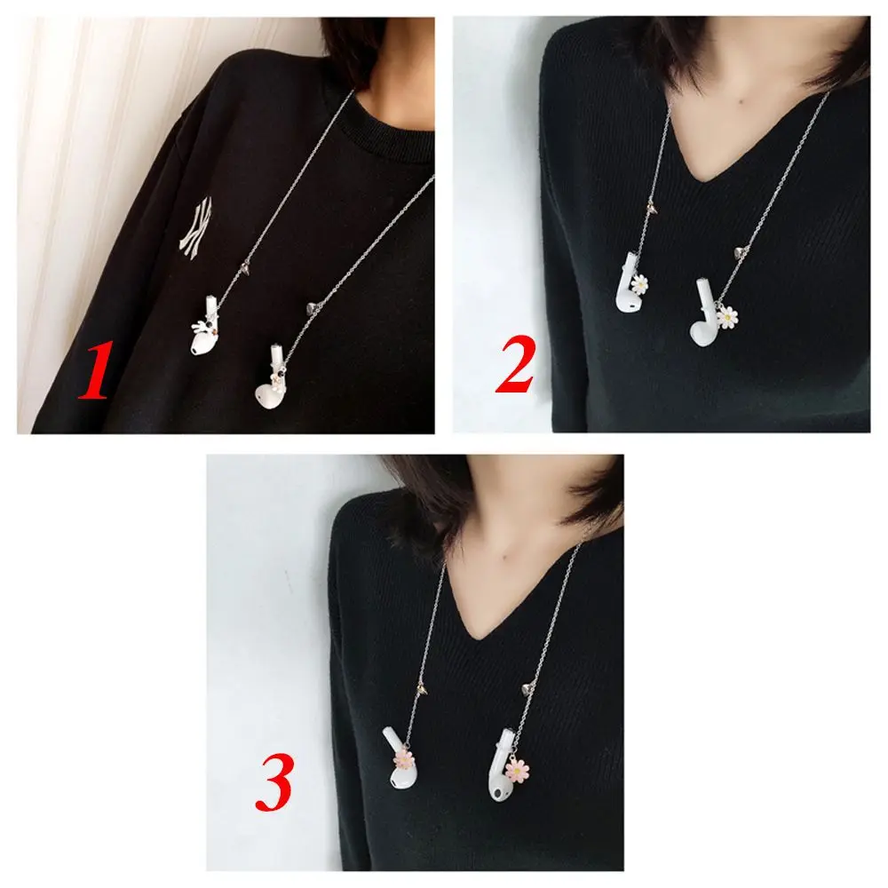 Fashion Astronaut Magnetic Attraction Headphones Anti-Lost Chain Suitable for  Earphone Cute Daisy Glasses Chain Accessories