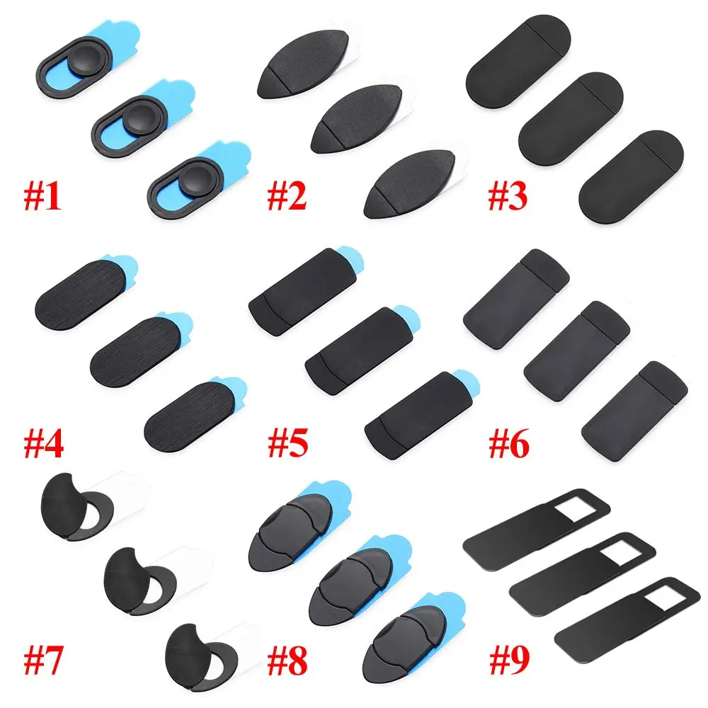 3pcs/pack Webcam Cover Slider Shutter Universal Privacy Security Camera Sticker for Laptop  for Phone Tablet Computer iPad