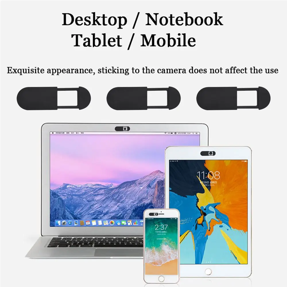 3pcs/pack Webcam Cover Slider Shutter Universal Privacy Security Camera Sticker for Laptop  for Phone Tablet Computer iPad