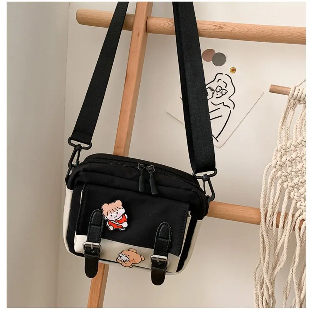 Crossbody Bag Female Cute Girl Color Matching Nylon Shoulder Bag Sling Bag