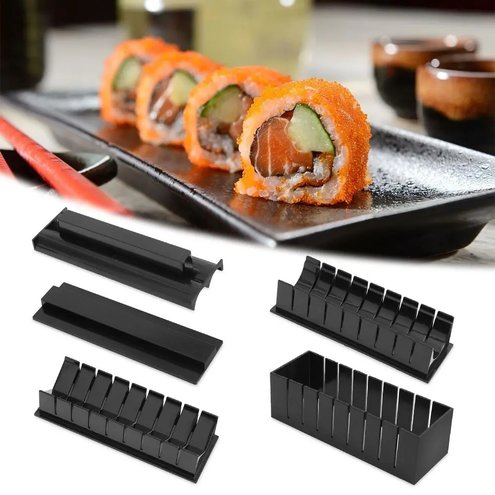 3/10pcs Sushi Maker Equipment Kit Japanese Rice Ball Fork Spatula Cake Roll Mold Sushi Making Tools Mould