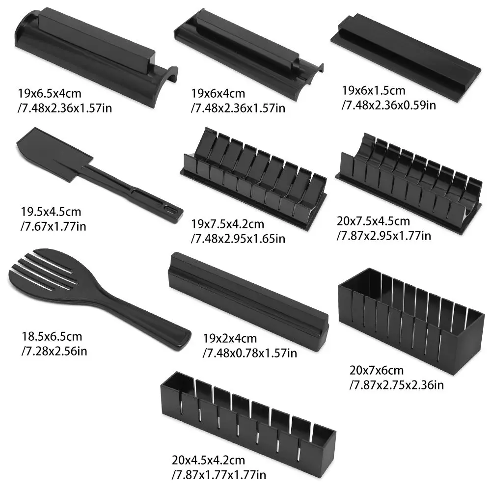 3/10pcs Sushi Maker Equipment Kit Japanese Rice Ball Fork Spatula Cake Roll Mold Sushi Making Tools Mould