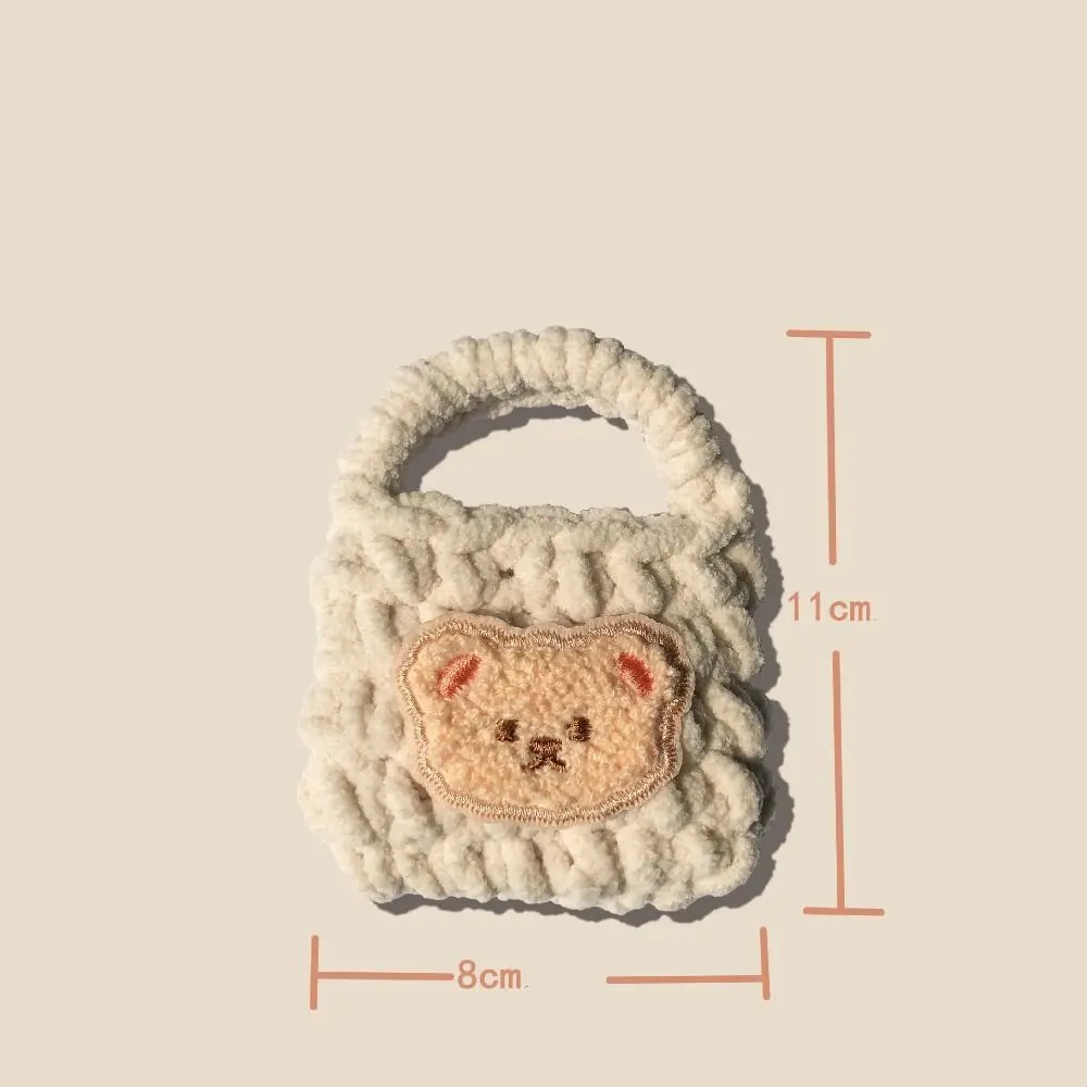 Plush Knitting Bear Bag Shell For AirPods 1 2 Pro Earphone Case For Airpods 3 Pro2 Soft Cute Fluffy Bluetooth Charging Box Cover