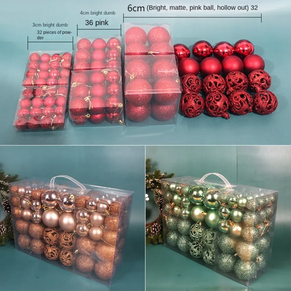 100pcs Christmas Decor Baubles Tree Xmas Balls Party Wedding Ornament Party Supplies Xmas Ornament Ball Xmas Baubles
