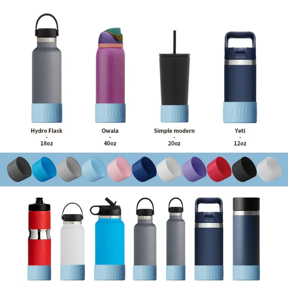 Silicone Boot Bottom Sleeve Cover for Stanley 40oz Tumbler Quencher Adventure and Ice Flow Flip 30 oz 20 oz Water Bottle