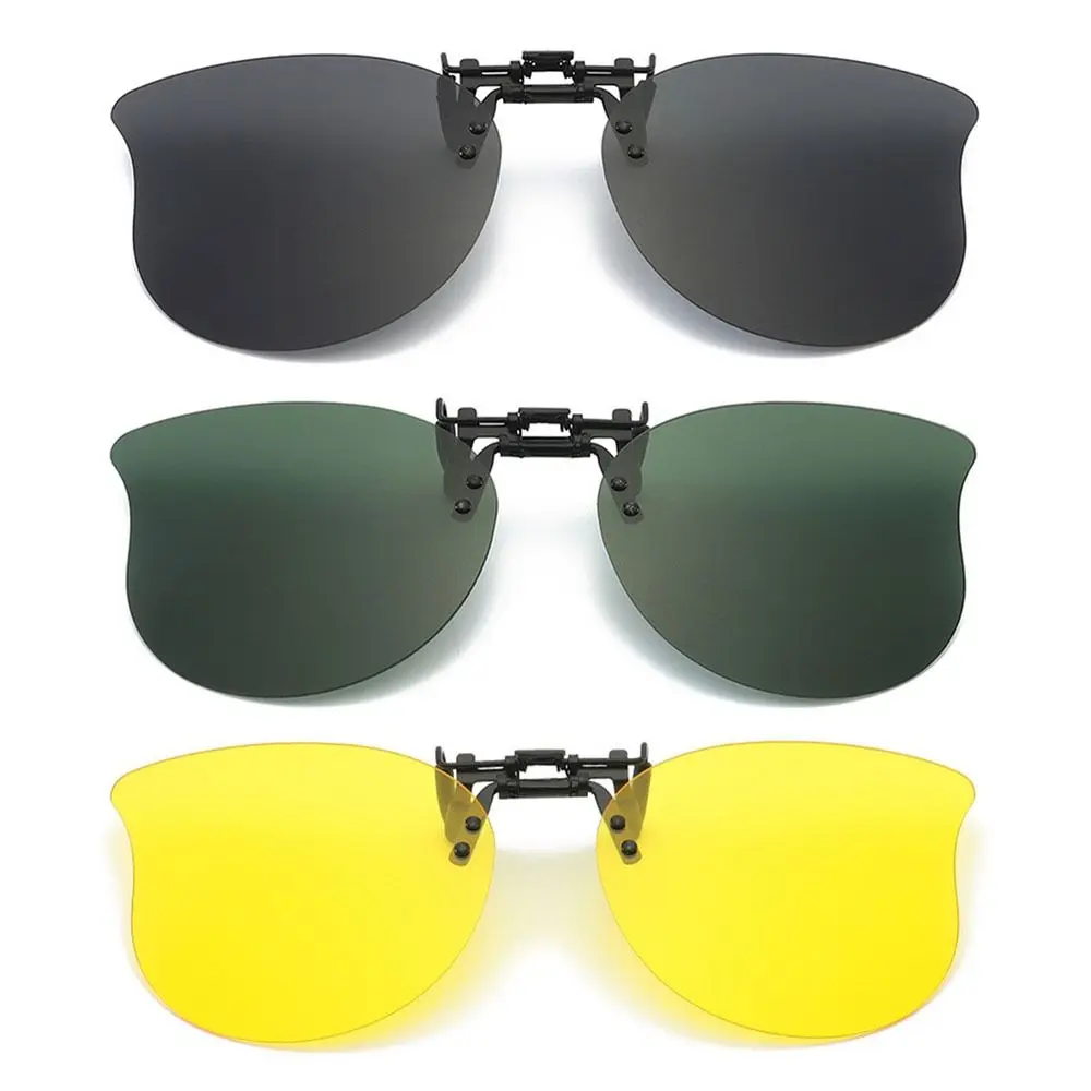 Polarized Clip On Sunglasses Over Prescription Glasses, Ultra-Light Stylish Cat Eye Shape Flip Up Sun Glasses, Convenient