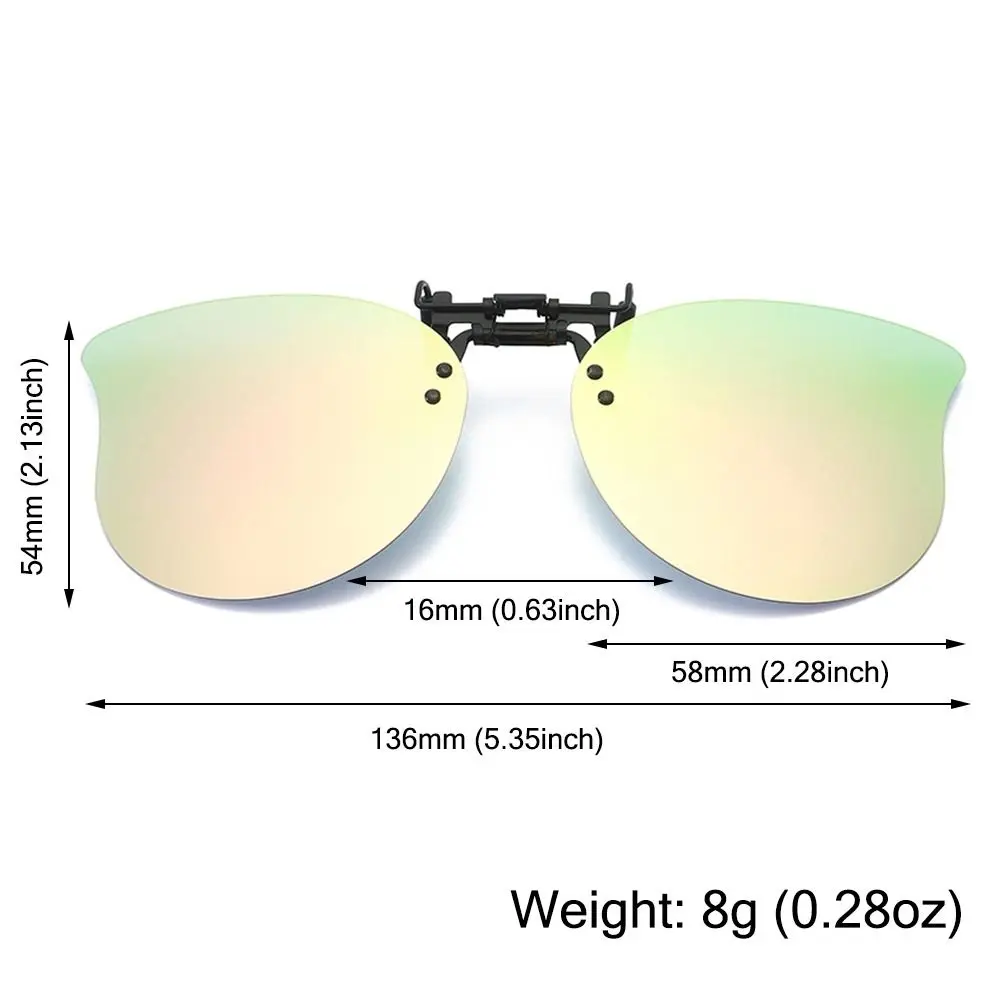 Polarized Clip On Sunglasses Over Prescription Glasses, Ultra-Light Stylish Cat Eye Shape Flip Up Sun Glasses, Convenient