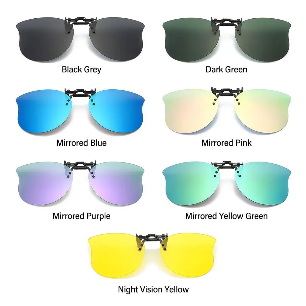 Polarized Clip On Sunglasses Over Prescription Glasses, Ultra-Light Stylish Cat Eye Shape Flip Up Sun Glasses, Convenient
