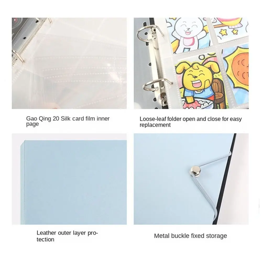 A5 Starlight Macaron Color Album INS Girl Heart 3Inch Album Interstitial Star Chasing Photo Small Card Storage Book Stationery
