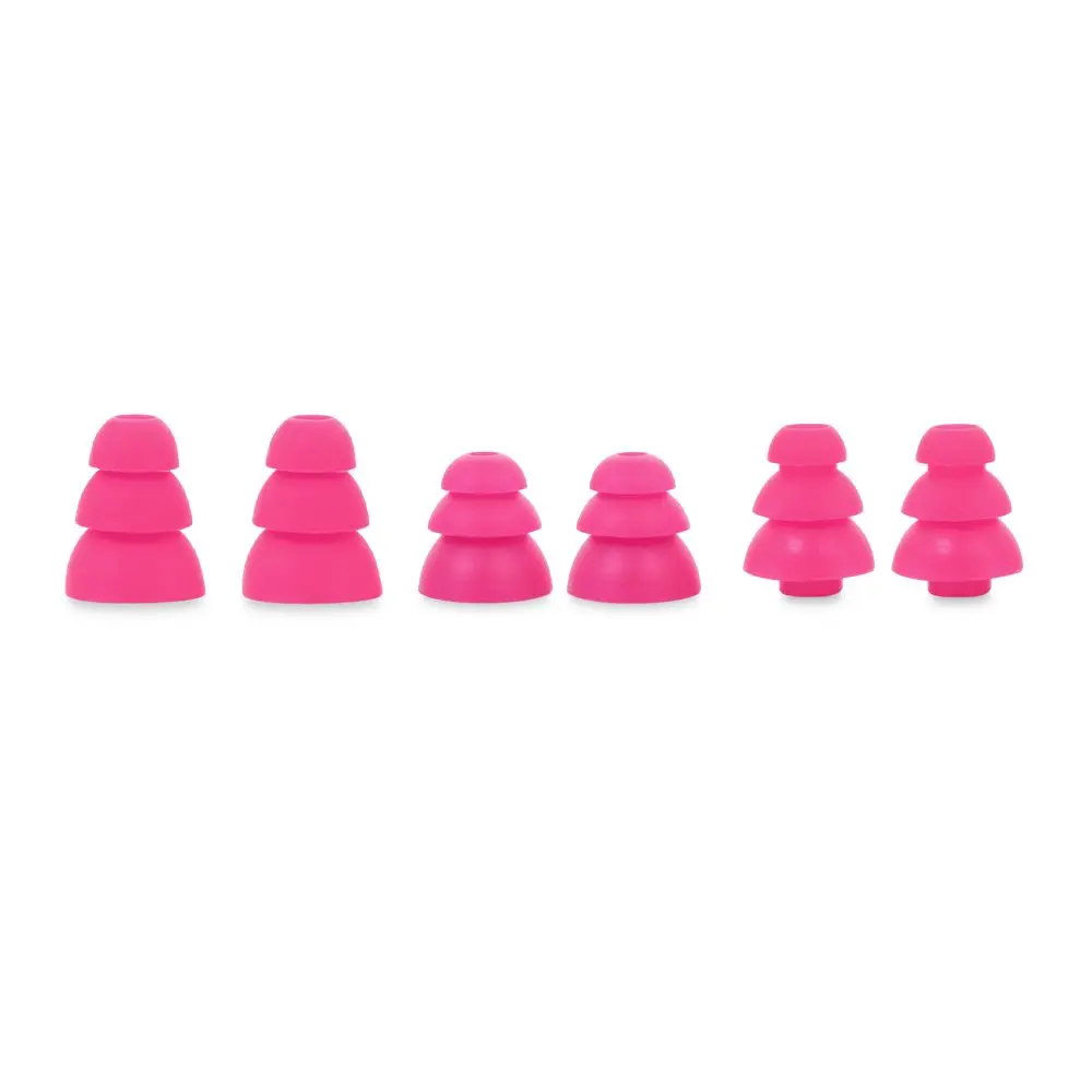 6pcs Three Layer Silicone In-Ear Earphone Covers Cap Replacement Earbuds Eartips Earplug