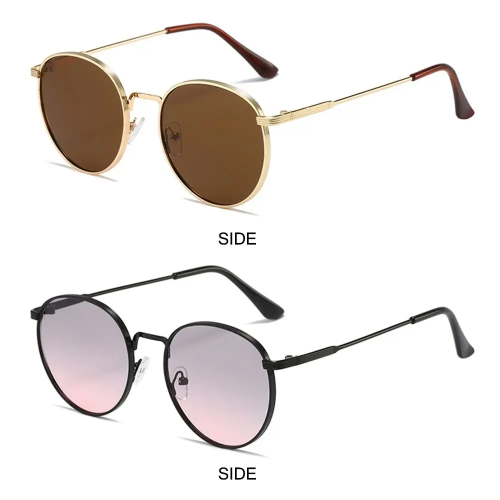 Circle Round Sunglasses Fashion Vintage Summer Metal Frame Sun Glasses UV Protection Retro Shades for Women Men
