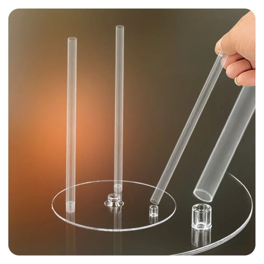 Transparent Multi-layer Cake Stand Cake Stands Support DIY Cake Decor Round Cake Board Plastic Straw Frame Cake Tier Support