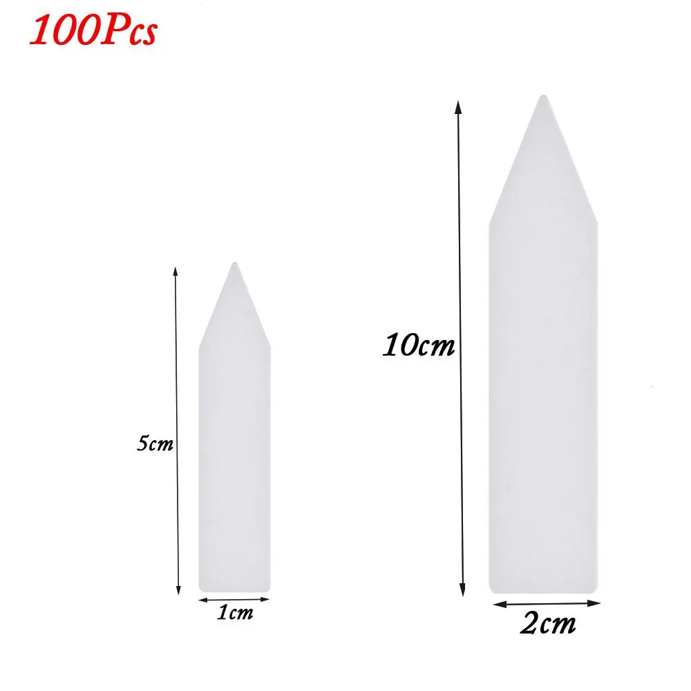 100Pcs Mini Plastic Plant Seed Label Pot Marker Nursery Garden Stake Tags Tool