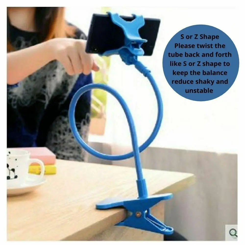 Flexible 360 Clip Mobile Cell Phone Holder Lazy Bed Desk Bracket Mount Stands New