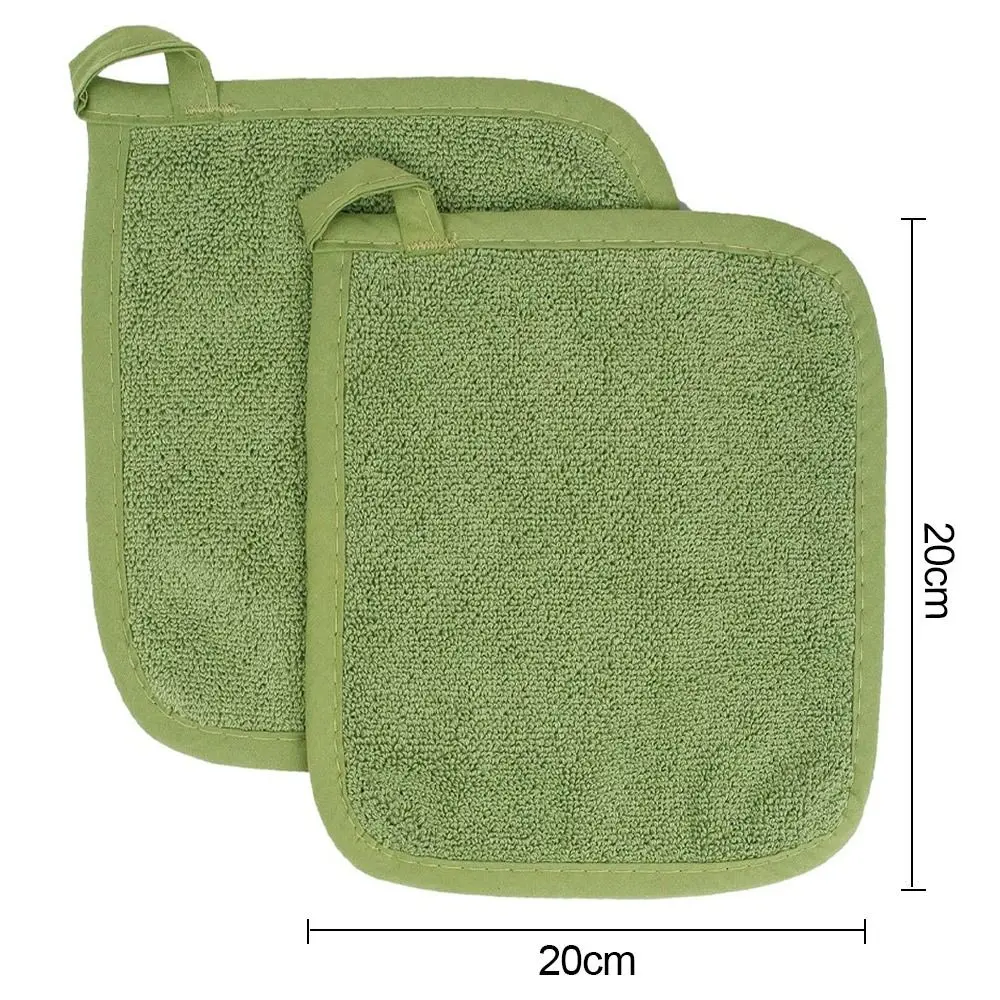 2PCS Insulation Pads Table Toweling Heat Insulation Mat Microwave Glove Pan Oven Cloth Resistant Kitchen Placemats Pot Holder