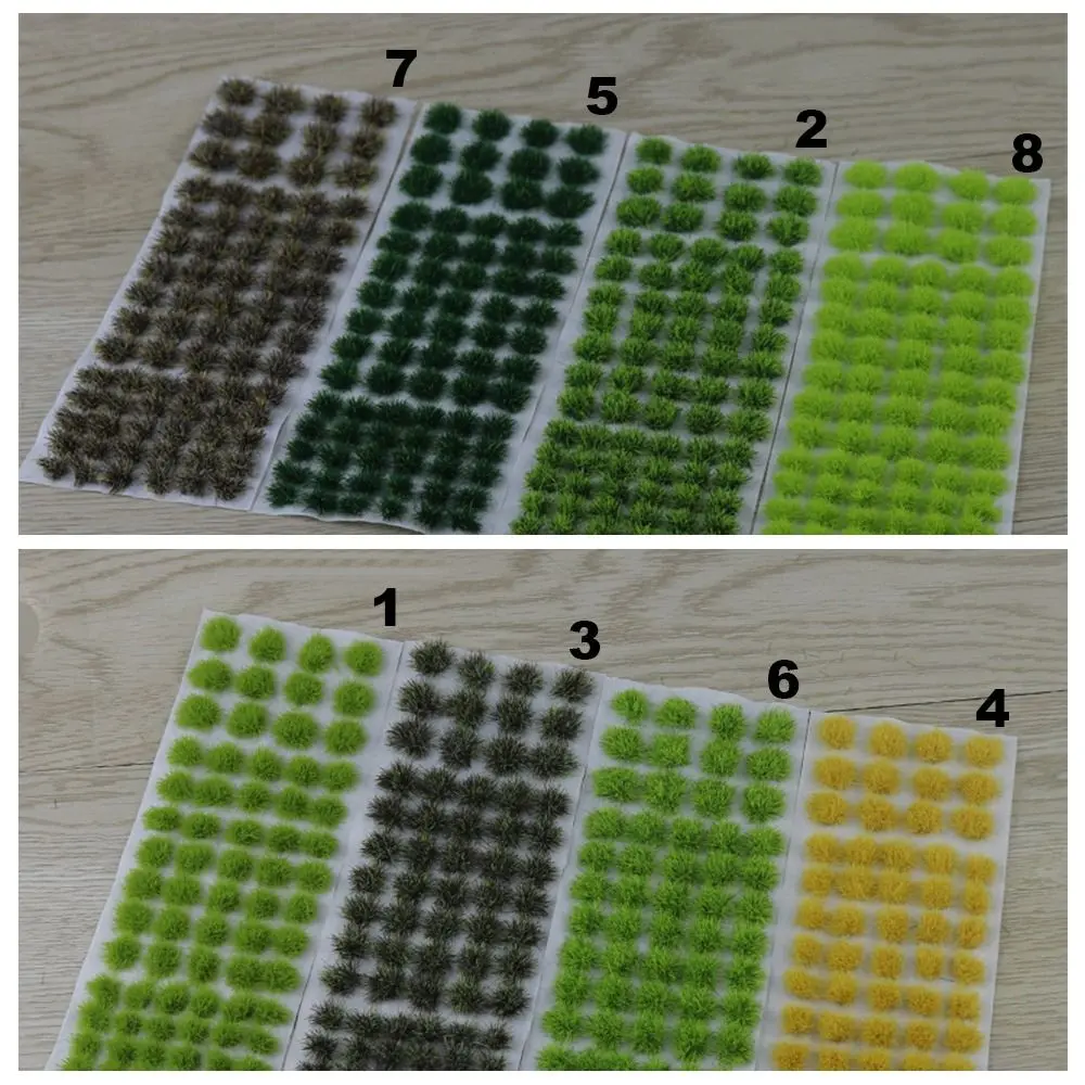 77PCS Mixed Size Grass Tufts Artificial Plant Cluster Simulation Wargame Scenery Scene Model Modeling Materials Sand Table