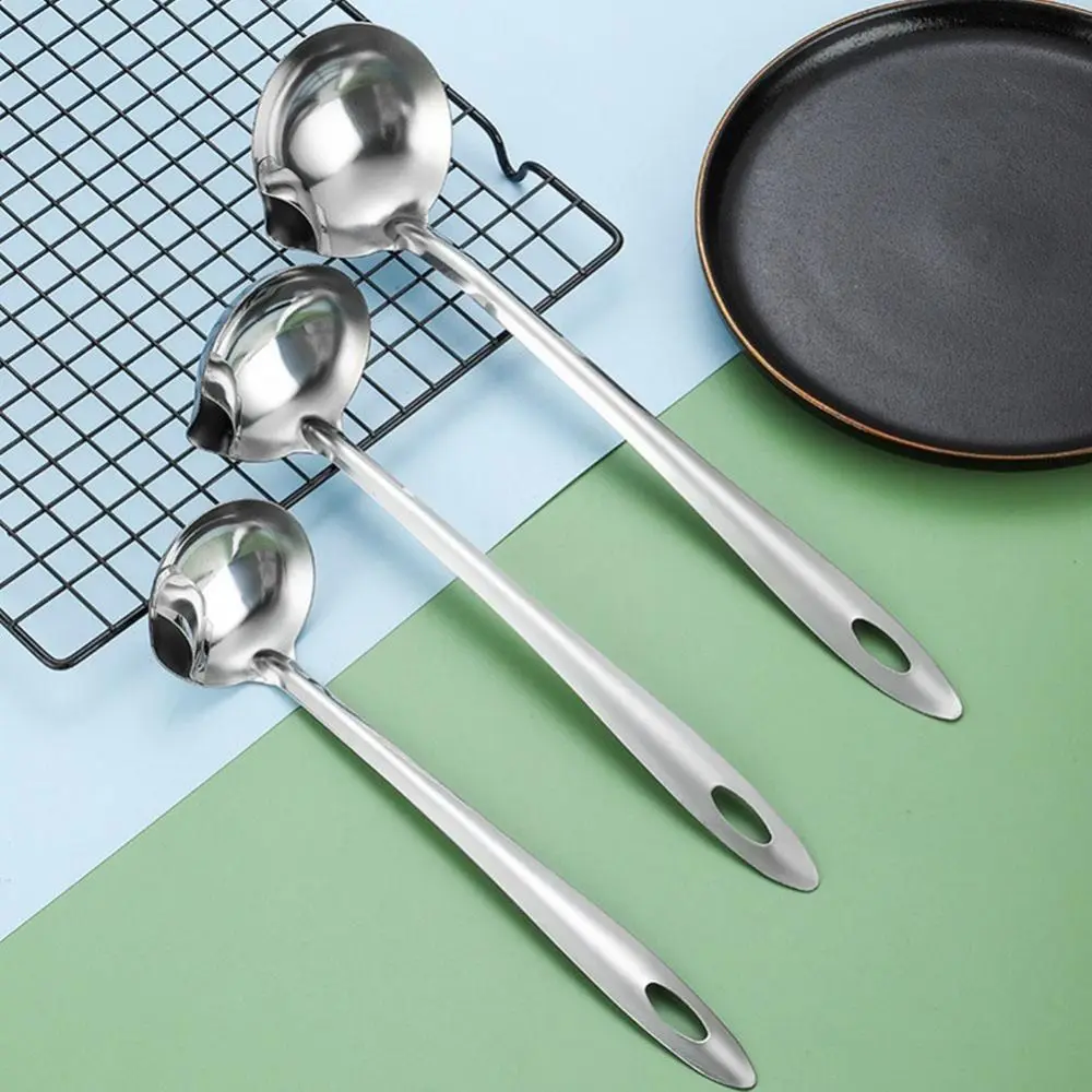 Oil Soup Separate Spoon Colander Strainer Stainless Oil Ladl| Filter Leaking Spoon Soup Ladle Kitchen Tools