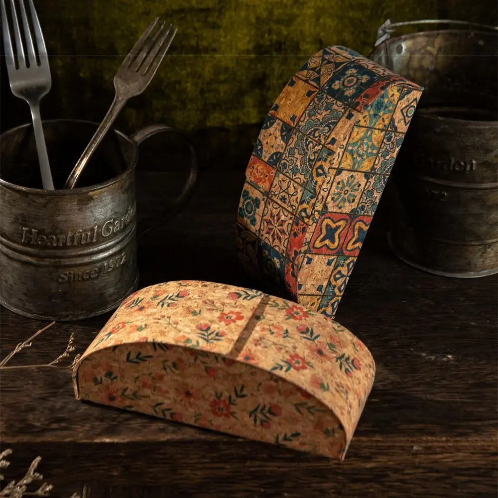 Pressure-Resistant Antique Cork Mural Retro Glasses Case Portable Myopia Storage Sunglassex Box for Unisex