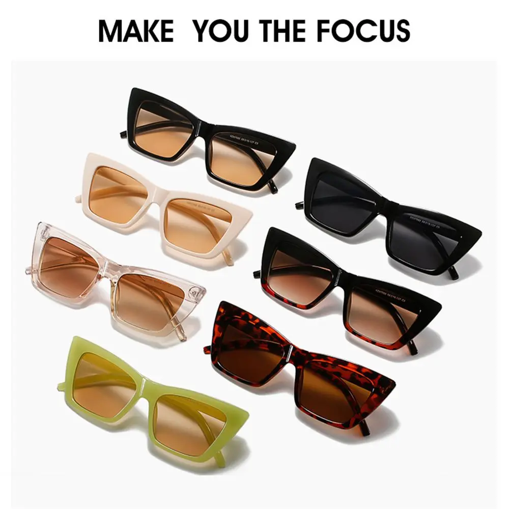 Trendy Cat Eye Sunglasses for Women/Men Retro Square Sun Glasses UV400 Protection Eyewear Summer Shades Fashion Accessories
